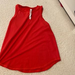 Red lululemon sculpt tank top